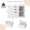 Modern Mobile File Storage Cabinet with Large Tabletop 3 Drawers and Smooth Rolling Wheels